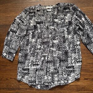 Van Heusen Monochrome Abstract Blouse